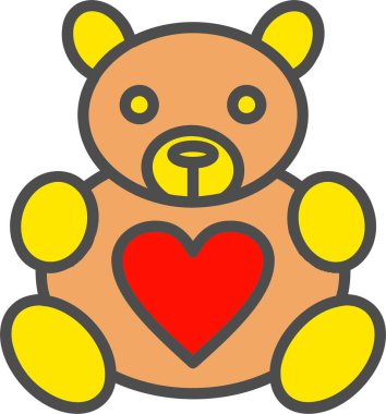 Teddy Bear Vector Icon Design
