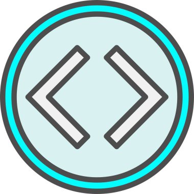 Sol ve Sağ Ok Vektör Simgesi Tasarımı