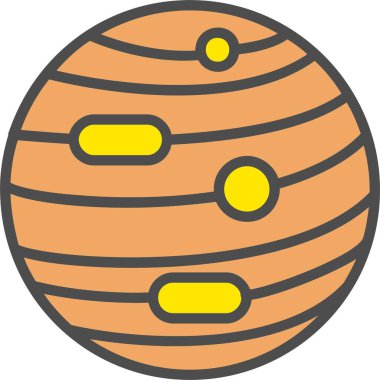 Jüpiter Vektör Simgesi Tasarımı