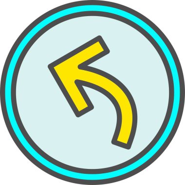 Arrow Vektör Simgesi Tasarımı Geri Al