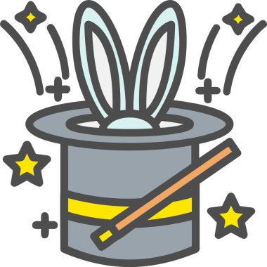 Magic Hat Vector Icon Design