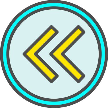 Sol ok vektör simgesi tasarım