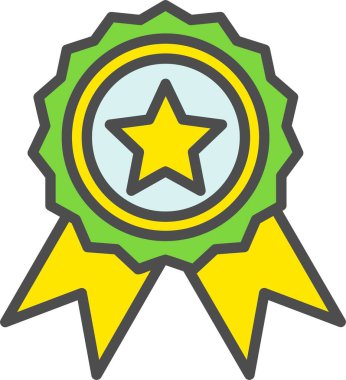 Kaliteli Rozet Vektör Simgesi Tasarımı