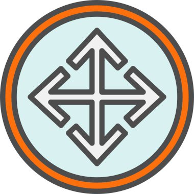 Hareket Oku Vektör Simgesi Tasarımı