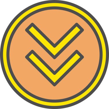 Down Arrow Vector Icon Design