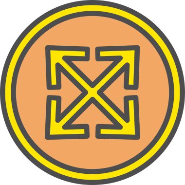 Büyütme Oku Vektör Simgesi Tasarımı