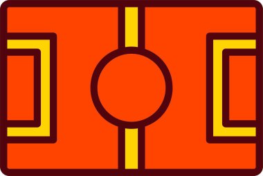 Futbol Sahası Vektör Simgesi Tasarımı