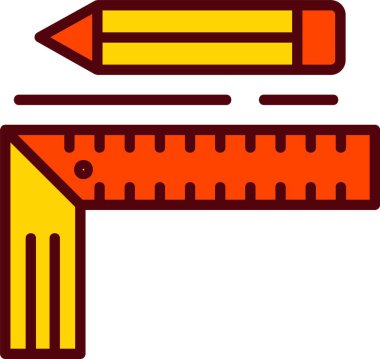 Angle Ruler Vector Icon Design