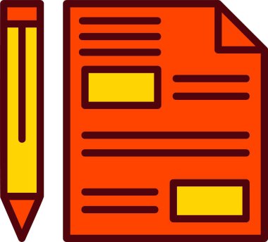 Yazı Vektörü Simgesi Tasarımı