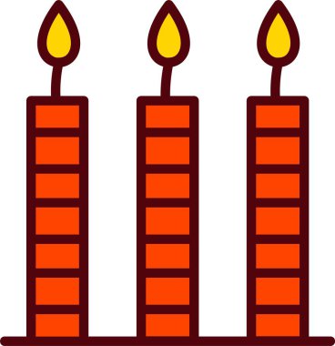 Doğum günü mumları Vektör Simgesi Tasarımı
