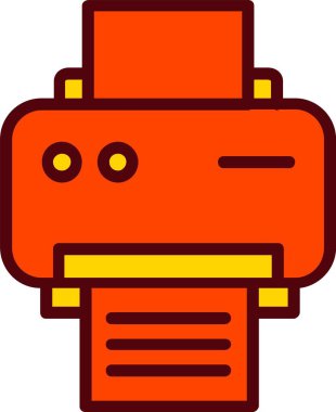 Yazıcı vektör simgesi tasarım