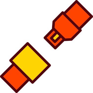 Koltuk Kemeri Vektör Simgesi Tasarımı