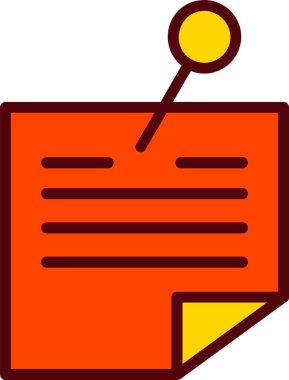 Sticky Note Vector Icon Design