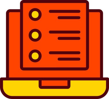 Çevrimiçi Sınav Vektör Simgesi Tasarımı