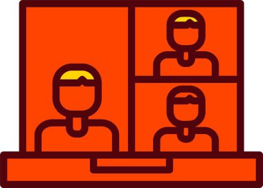 Çevrimiçi Sınıf Vektör Simgesi Tasarımı