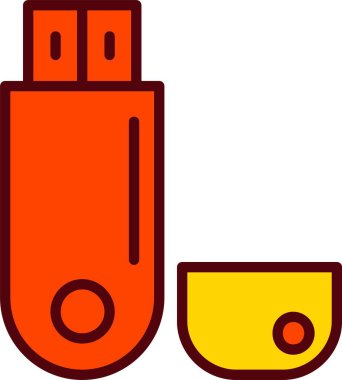 Pendrive Vektör Simgesi Tasarımı