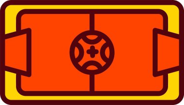 Futbol Sahası Vektör Simgesi Tasarımı