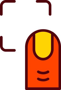 Kimlik Vektör Satırı Vektör Simgesi Tasarımı 'na dokun