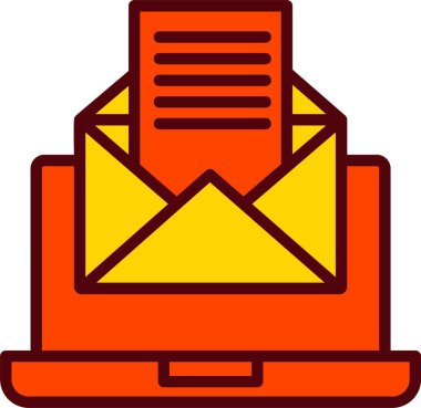 E- posta Markiting Vektör Simgesi Tasarımı