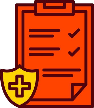 Sağlık Sigortası Vektör Simgesi Tasarımı