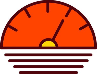 Speedo Meter Vector Icon Design