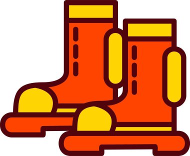 Astronot Çizmeleri Vektör Simgesi Tasarımı