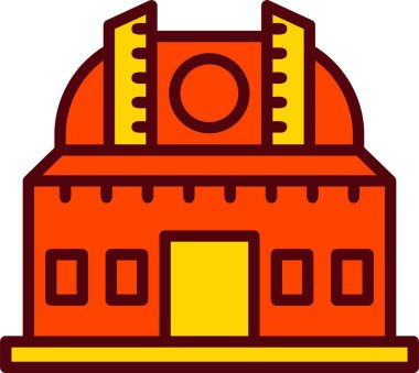 Gözlemevi Vektör Simgesi Tasarımı