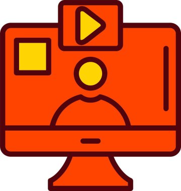 Video Çağrısı Vektör Vektör Simgesi Tasarımı