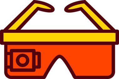 Akıllı Gözlük Vektör Satırı Vektör Simgesi Tasarımı