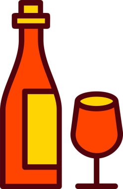 Wine Bottle Vector Icon Design