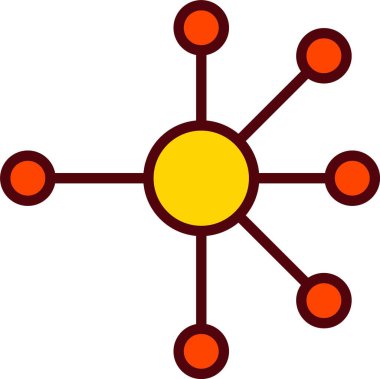 Moleküller Vektör Simgesi Tasarımı