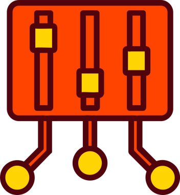 Kontrol Vektör Satırı Vektör Simgesi Tasarımı