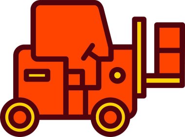 Forklift Vektör Simgesi Tasarımı