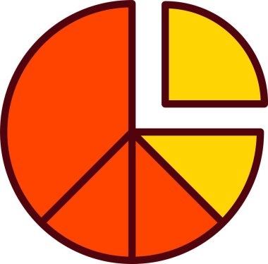 Pie Chart Vector Icon Design