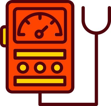Voltmeter Vector Icon Design
