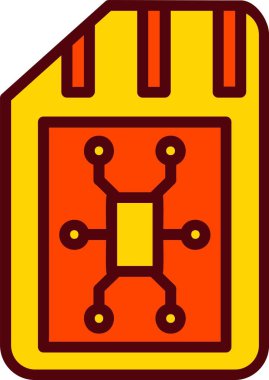 Memory Card Vector Icon Design