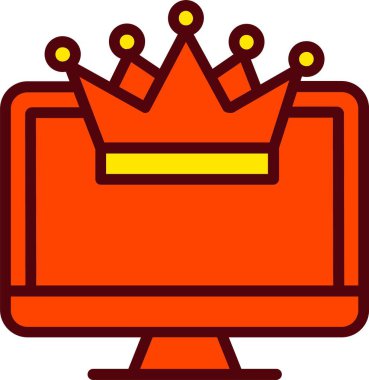 Taç vektör simgesi tasarım