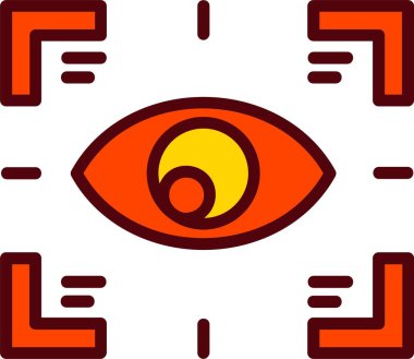Eye Scanner Vector Icon Design