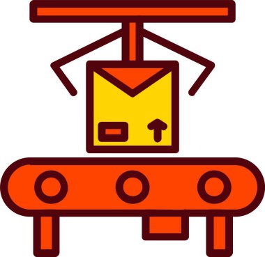 Taşıyıcı Kayış Vektör Satır Vektörü Simgesi Tasarımı