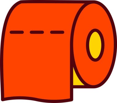 Toilet Paper Vector Icon Design