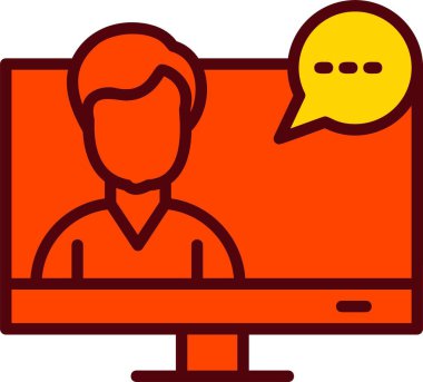 Video Konferans Vektörü Simgesi Tasarımı