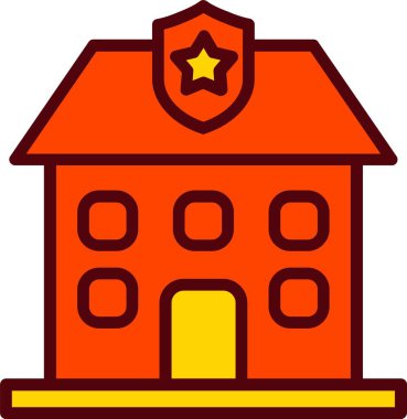 Police Station Vector Icon Design