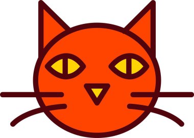 Kara Kedi Vektör Simgesi Tasarımı