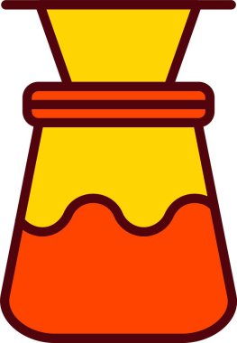 Kahve Filtresi Vektör Simgesi Tasarımı