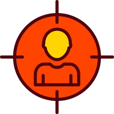 Hedef Seyirci Vektör Simgesi Tasarımı