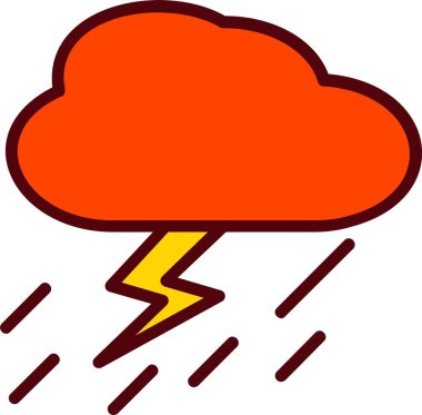 Fırtına Vektörü Simgesi Tasarımı