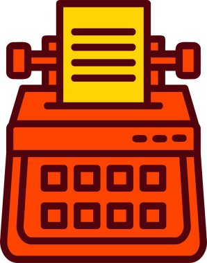 Daktilo Vektör Simgesi Tasarımı