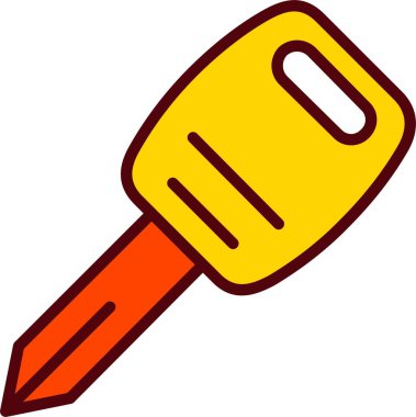 Araba Anahtarı Vektör Simgesi Tasarımı