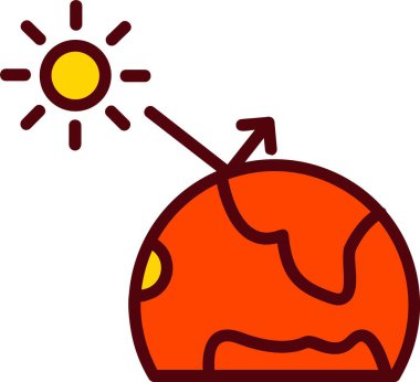 Sera Efekti Vektör Simgesi Tasarımı