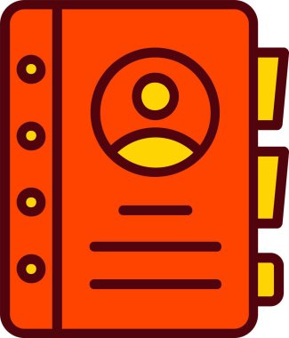 Contact Book Vector Icon Design